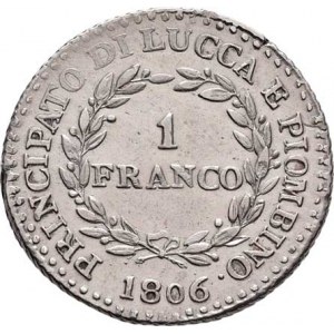 Itálie - Lucca, Felix a Elisa Bonaparte, 1805 - 1814, Franco 1806 - dvojportrét, KM.23 (Ag900), 4.9