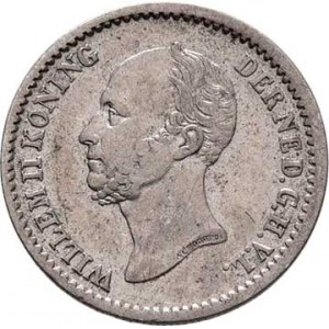 Nizozemí, Willem II., 1840 - 1849, 10 Cent 1849, KM.75 (Ag640), 1.368g, nep.hr.,
