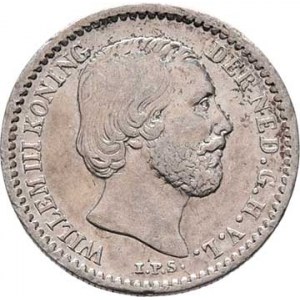 Nizozemí, Willem III., 1849 - 1890, 10 Cent 1889 - var. s tečkou za letopočtem, KM.80