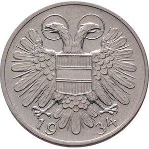 Rakousko, I. republika, 1918 - 1938, 50 Groš 1934 - tzv. Nachtschilling, KM.2850 (CuNi),