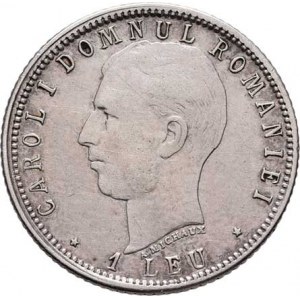 Rumunsko, Karel I. - jako král, 1881 - 1914, Lei 1906 - jubilejní, KM.34 (Ag835), 4.962g, nep.hr.,