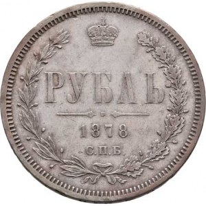 Rusko, Alexandr II., 1855 - 1881, Rubl 1878 SPB-NF, Petrohrad, Y.25 (Ag868), 20.592g,