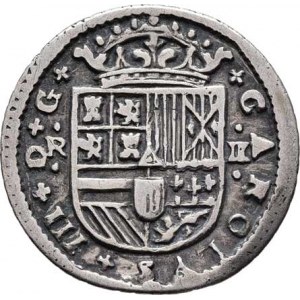 Španělsko, Karel Rakouský, 1703 - 1711, 2 Real 1712, Barcelona, KM.PT5, 4.311g, mírně exc.,