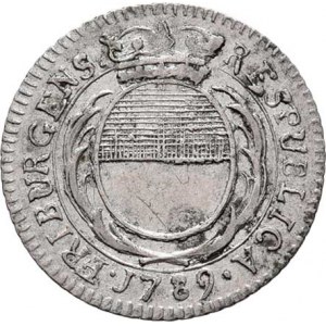 Švýcarsko - kanton Freiburg, 7 Krejcar (1/8 Guldenu) 1789, KM.58 (Ag), 1.314g,