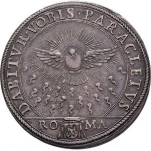 Vatikán - Papežský stát, sede vacante, 1676, Piastra 1676 - znak / Duch svatý, KM.391, 31.896g,