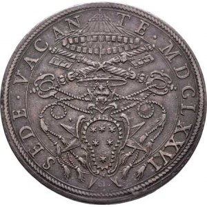 Vatikán - Papežský stát, sede vacante, 1676, Piastra 1676 - znak / Duch svatý, KM.391, 31.896g,