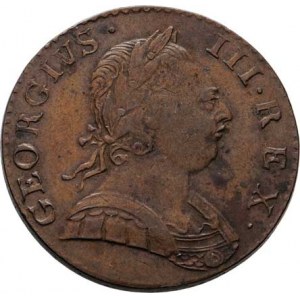 Velká Británie, George III., 1760 - 1820, 1/2 Penny 1775, Londýn, SCBC.3774, KM.601 (Cu),