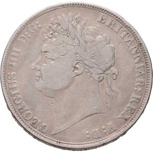 Velká Británie, George IV., 1820 - 1830, Crown 1821 - II.rok vlády, SCBC.3805, KM.680.1