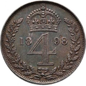Velká Británie, Victoria, 1837 - 1901, 4 Pence 1898 - typ Maundy sets, Londýn, SCBC.3944,