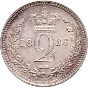 Velká Británie, Victoria, 1837 - 1901, 2 Pence 1886 - typ Maundy Sets, Londýn, SCBC.3919,