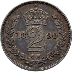 Velká Británie, Victoria, 1837 - 1901, 2 Pence 1890 - typ Maundy sets, Londýn, SCBC.3935,