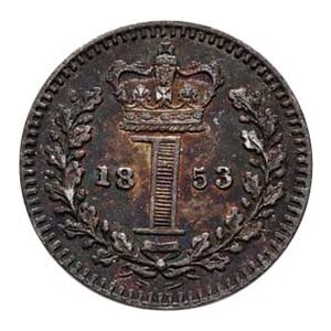 Velká Británie, Victoria, 1837 - 1901, Penny 1853 - typ Maundy Sets, Londýn, SCBC.3920,