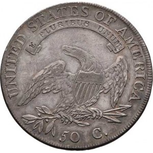 USA, 50 Cent 1807 - hlava Liberty, KM.37 (Ag892), 13.405g,
