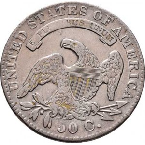 USA, 50 Cent 1833 - hlava Liberty, KM.37 (Ag892), 13.447g,
