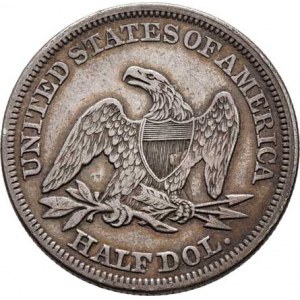USA, 1/2 Dolar 1858 - sedící Liberty, KM.A68 (Ag900),
