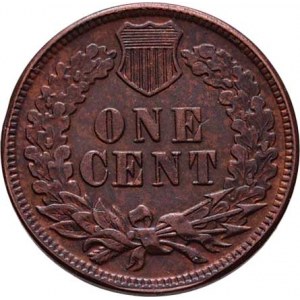 USA, Cent 1877 - Indián, KM.90a (bronz), 3.050g, dr.hr.,