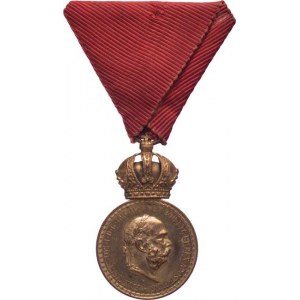 Rakousko - Uhersko, František Josef I., 1848 - 1916, Signum Laudis - zlac.bronz, Marko.148b, VM1.29