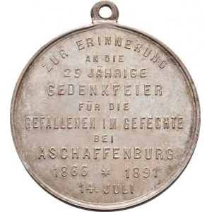 Rakousko - Uhersko, František Josef I., 1848 - 1916, Neoficiál.pam.medaile 1866 / 1891 - na paměť p