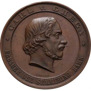 Seidan Václav, 1817 - 1870, Baron C.v.Ghega - sjezd německých drah ve Vídni 1869