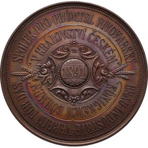 Praha - medaile Zemské jubilejní výstavy 1891, Goldschmid - Spolek pro průmysl pivovarský 1891-