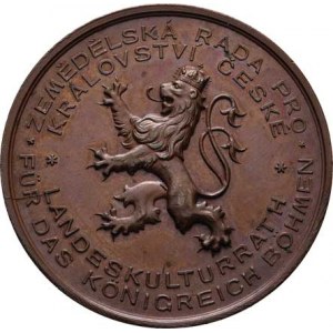 Praha - medaile Zemské jubilejní výstavy 1891, Pištora - Zemědělská rada pro Králov. české b.l. -