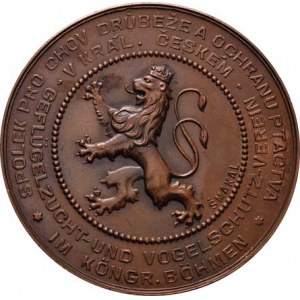 Praha - medaile Zemské jubilejní výstavy 1891, Šmakal - Spolek k zvelebení drobných zvířat b.l. -