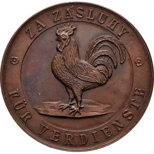 Praha - medaile Zemské jubilejní výstavy 1891, Šmakal - Spolek k zvelebení drobných zvířat b.l. -