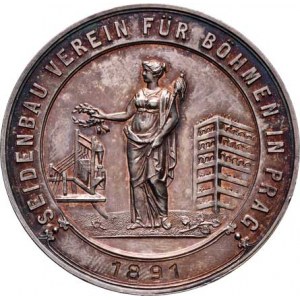 Praha - medaile Zemské jubilejní výstavy 1891, Peška - Hedbávnický spolek pro Čechy v Praze 1891 -