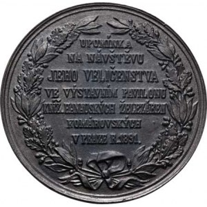 Praha - medaile Zemské jubilejní výstavy 1891, Nesign. - medaile komárovských železáren 1891 -