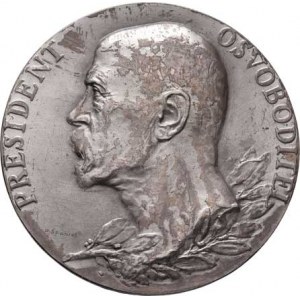 Československo - medaile s portrétem T.G.Masaryka, Španiel - úmrtní medaile 1937 - poprsí zleva, va