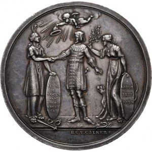 Nizozemí, Frísko - uznání nezávislosti USA 1782 - personifikace