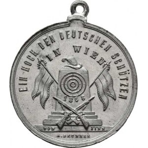 Střelecké medaile, plakety a odznaky, Vídeň 1868 - III.německé spolk. střelby - střelnice,