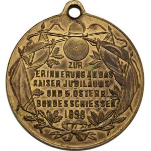Střelecké medaile, plakety a odznaky, Vídeň 1898 - V.rakouské spolk. střelby - Fr.Josef I.