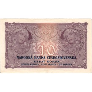 Československo - bankovky Národ. banky Československé, 10 Koruna 1927, série B028, BHK.22d, He.22b,