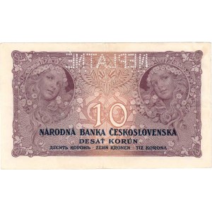Československo - bankovky Národ. banky Československé, 10 Koruna 1927, série B014, BHK.22d, He.22b.