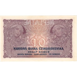 Československo - bankovky Národ. banky Československé, 10 Koruna 1927, série B023, BHK.22d, He.22b.