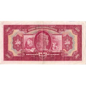 Československo - bankovky Národ. banky Československé, 500 Koruna 1929, série H, BHK.23c, He.23c, 