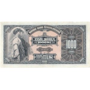 Československo - bankovky Národ. banky Československé, 1000 Koruna 1932, série B, BHK.26, He.26a, 