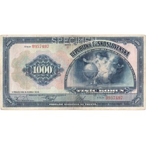 Československo - bankovky Národ. banky Československé, 1000 Koruna 1932, série C, BHK.26, He.26a.s1