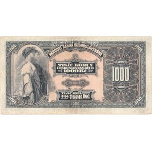 Československo - bankovky Národ. banky Československé, 1000 Koruna 1932, série C, BHK.26, He.26a.s1