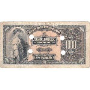 Československo - bankovky Národ. banky Československé, 1000 Koruna 1932, série C, BHK.26, He.26a.s4