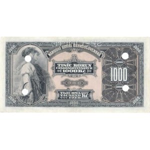 Československo - bankovky Národ. banky Československé, 1000 Koruna 1932, série C, BHK.26, He.26a.s4