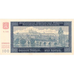 Protektorát Čechy a Morava, 1939 - 1945, 100 Koruna 1940 - 2.vyd., sér. 11B, BHK.33a, He.35a,