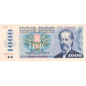 Československo - bankovky 1970 - 1989, 1000 Koruna 1985, série U11, BHK.102b, He.115b,