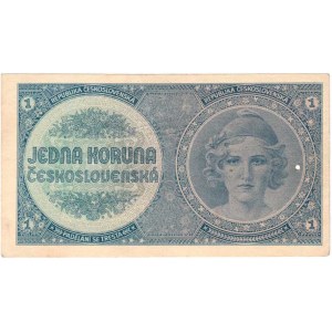Československo - nevydané bankovky a státovky, 1 Koruna (1938), série A068, BHK.N1, He.28a,