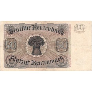 Německo, 50 Rentenmarka 1934, Pick.172, Ros.165 - série B R!
