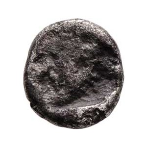 Makedonie, Eion, kolem roku 480 př.Kr., AR Trihemiobol, Husa zleva s hlavou otočenou zpět /