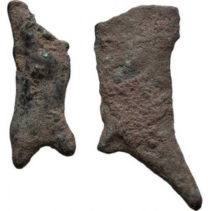 Sarmatia, Olbia, 5.stol. př.Kr., AE mince ve tvaru delfína, SG.1684, 25x10 mm,