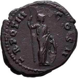 Marcus Aurelius, jako césar, 139 - 161, AR Denár, Rv:TR.POT.III.COS.II., stojící Minerva,