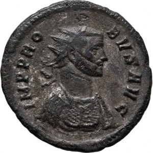 Probus, 276 - 282, AE Antoninianus, Rv:ROMAE.AETER., chrám se sochou